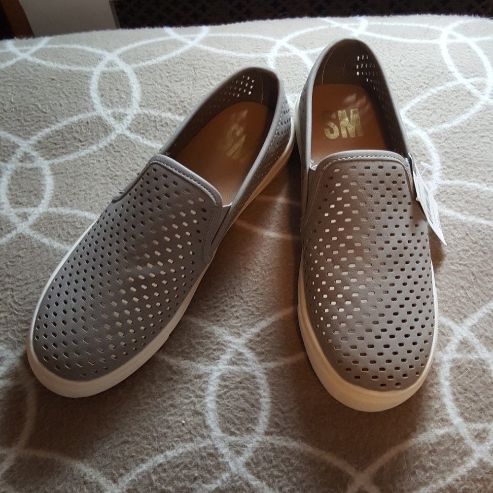 NWT Grey slip on sneakers